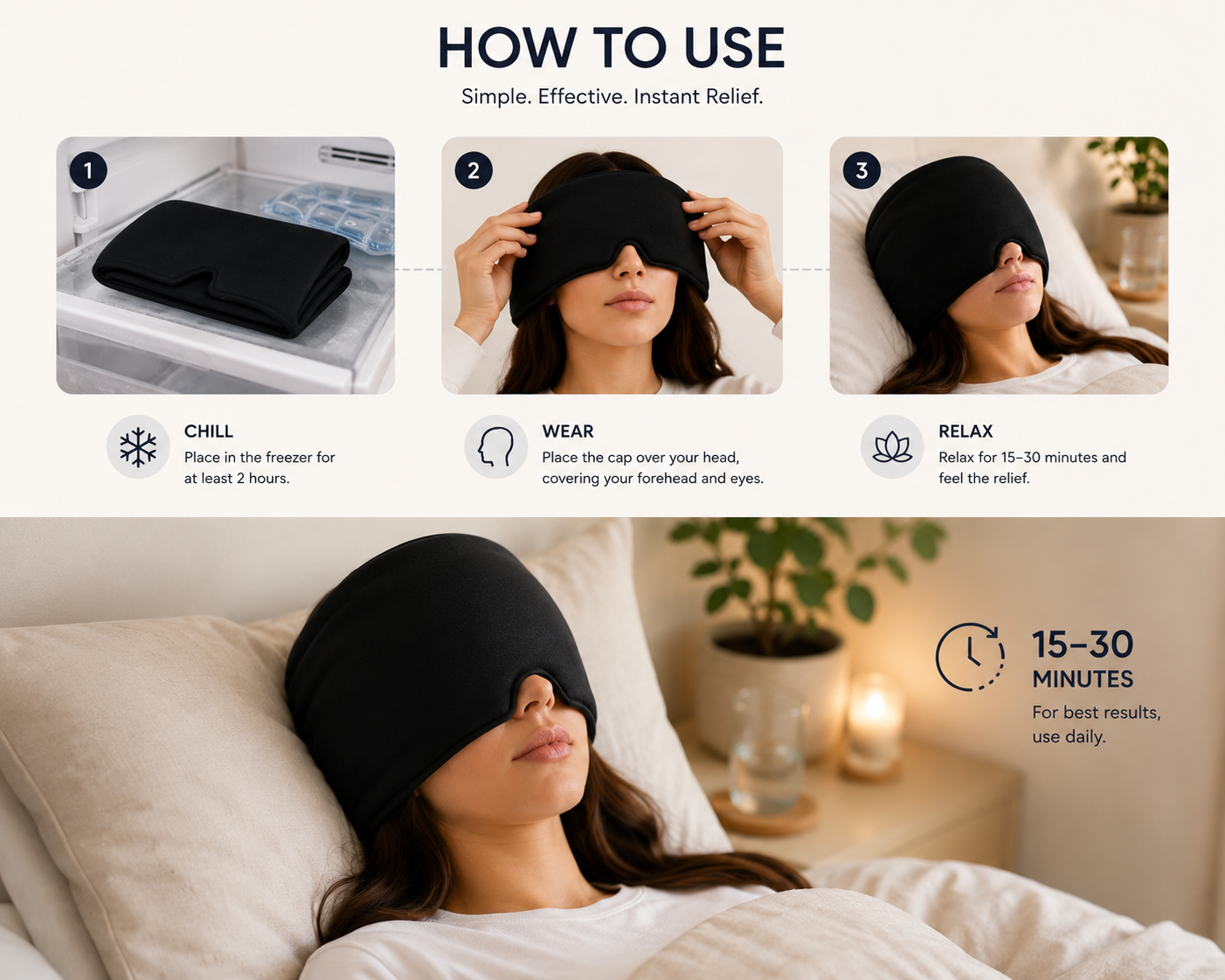 MigraRelief™ Cooling Migraine Cap